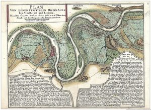 Stockstadt und Erfelden, alte Karte