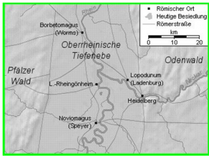 Die römische Eroberung erfolgte vom Kastell Rheingönheim aus