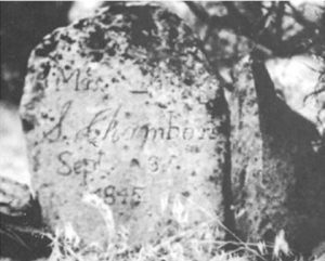 Grabstein Serepta Chambers