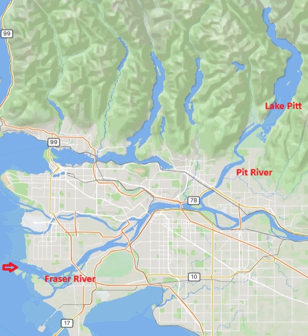 Lake Pitt, Eigene Bearbeitung. © OpenStreetMap-Mitwirkende, Daten von https://www.openstreetmap.org/-Veröffentlicht unter https://opendatacommons.org/licenses/odbl/(ODbL) Lake Pitt