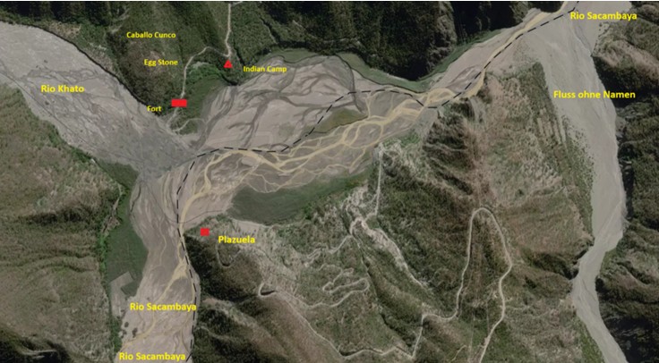 Zusammenfluß Rio Khato und Rio Sacambaya © https://mapcarta.com/W503888887 © OpenStreetMap-Mitwirkende, Daten von https://www.openstreetmap.org/-Veröffentlicht unter https://opendatacommons.org/licenses/odbl/(ODbL)