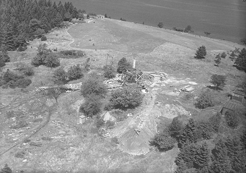  Luftaufnahme der Grabungsstelle im Jahr 1931